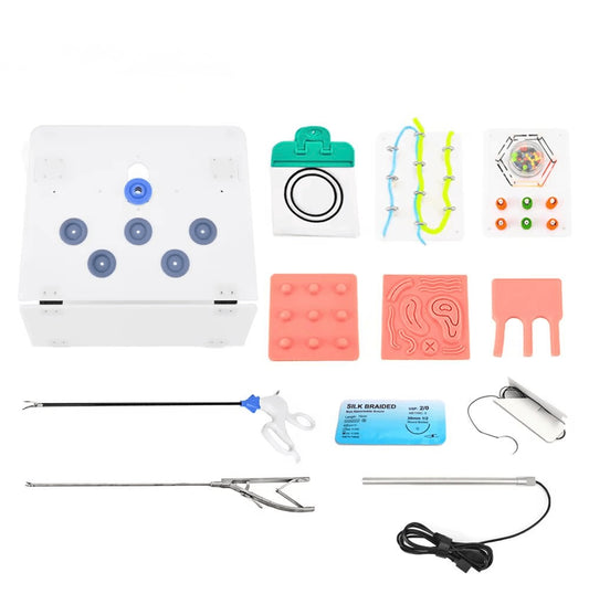 Professional Laparoscopic Simulator Box - Complete Endo Trainer with Multiple Training Modules