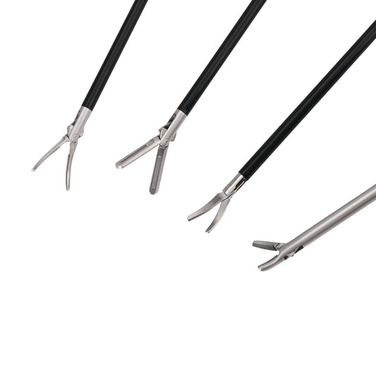 Laparoscopic Training Instruments: 4-Piece Ergonomic Forceps & Scissors Set