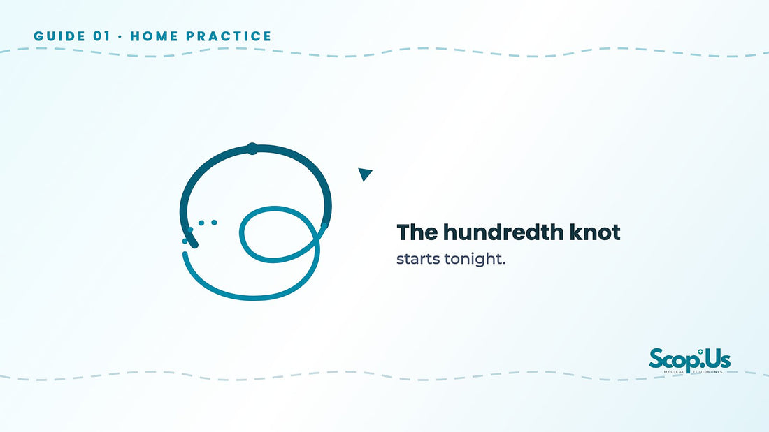 The hundredth knot starts tonight: home suturing practice guide cover