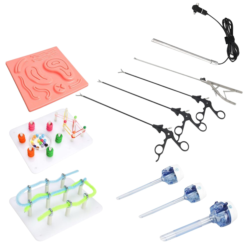 Complete Laparoscopic Training Suite: HD Camera, Precision Instruments & 8-Module Skill Kit
