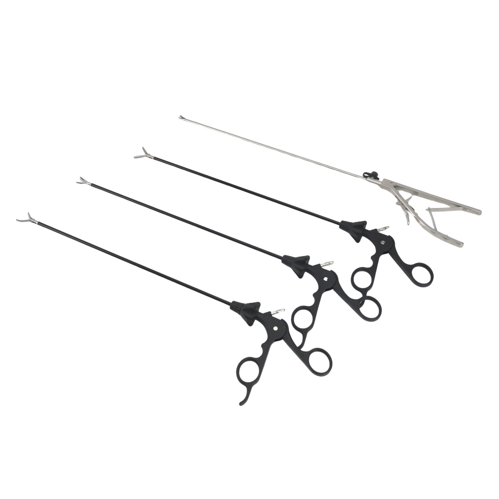 Laparoscopic Training Instruments: 4-Piece Ergonomic Forceps & Scissors Set